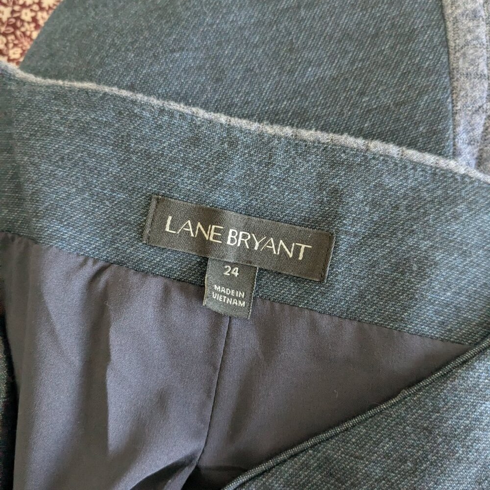 Lane Bryant Blue Chambray Quilted Panel Blazer - Picture 8 of 8